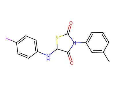 5-[(4-Iodophenyl)amino]-3-(3-methylphenyl)-1,3-thiazolidine-2,4-dione structure