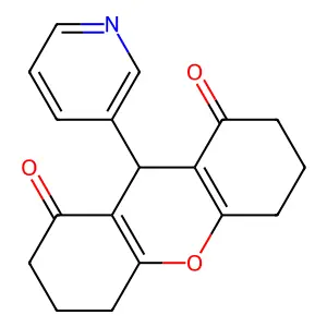 9-(pyridin-3-yl)-3,4,5,6,7,9-hexahydro-1H-xanthene-1,8(2H)-dione structure