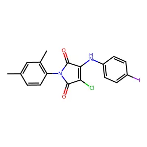 3-chloro-1-(2,4-dimethylphenyl)-4-(4-iodoanilino)-1H-pyrrole-2,5-dione structure