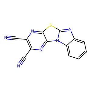 Pyrazino[2',3':4,5][1,3]thiazolo[3,2-a]benzimidazole-2,3-dicarbonitrile structure