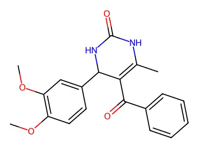 5-Benzoyl-4-(3,4-dimethoxyphenyl)-6-methyl-1,2,3,4-tetrahydropyrimidin-2-one structure
