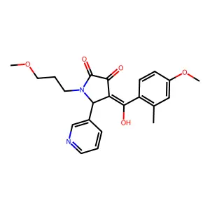 3-hydroxy-4-(4-methoxy-2-methylbenzoyl)-1-(3-methoxypropyl)-5-(pyridin-3-yl)-2,5-dihydro-1H-pyrrol-2-one structure