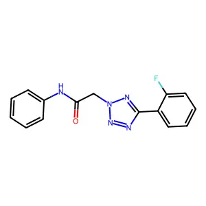 2-[5-(2-fluorophenyl)tetrazol-2-yl]-N-phenylacetamide structure