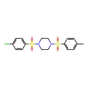 1-(4-Chloro-benzenesulfonyl)-4-(toluene-4-sulfonyl)-piperazine structure