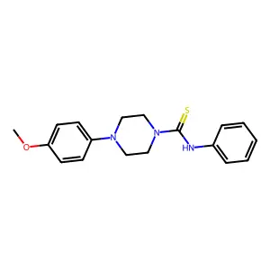 4-(4-methoxyphenyl)-N-phenylpiperazine-1-carbothioamide structure