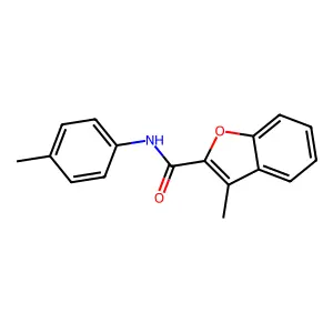 3-methyl-N-(4-methylphenyl)-1-benzofuran-2-carboxamide structure
