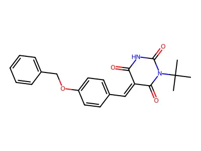 1-Tert-butyl-5-[(4-phenylmethoxyphenyl)methylidene]-1,3-diazinane-2,4,6-trione structure