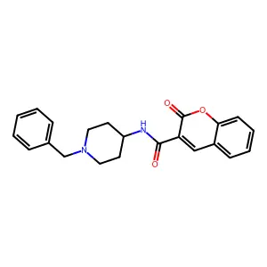 N-(1-benzylpiperidin-4-yl)-2-oxo-2H-chromene-3-carboxamide structure