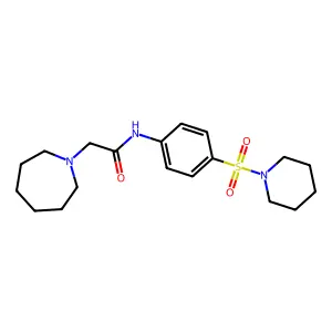 2-Azepan-1-yl-N-[4-(piperidine-1-sulfonyl)-phenyl]-acetamide structure