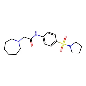 2-(azepan-1-yl)-N-[4-(pyrrolidine-1-sulfonyl)phenyl]acetamide structure