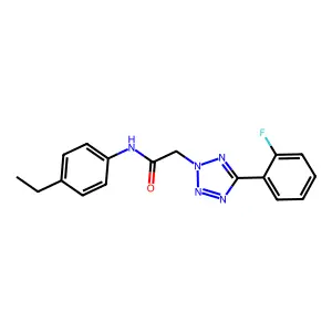 N-(4-ethylphenyl)-2-[5-(2-fluorophenyl)tetrazol-2-yl]acetamide structure