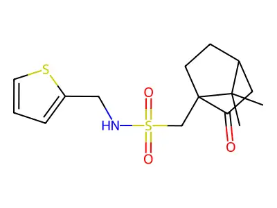 7,7-Dimethyl-1-({[(2-thienylmethyl)amino]sulfonyl}methyl)bicyclo[2.2.1]heptan-2-one structure