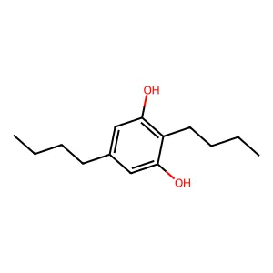 2,5-Dibutyl-benzene-1,3-diol structure