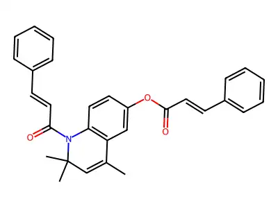 [2,2,4-Trimethyl-1-(3-phenylprop-2-enoyl)quinolin-6-yl] 3-phenylprop-2-enoate structure