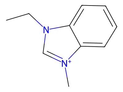3-ethyl-1-methyl-1H-3,1-benzimidazol-3-ium structure