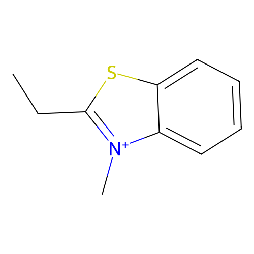2-Ethyl-3-methyl-1,3-benzothiazol-3-ium structure
