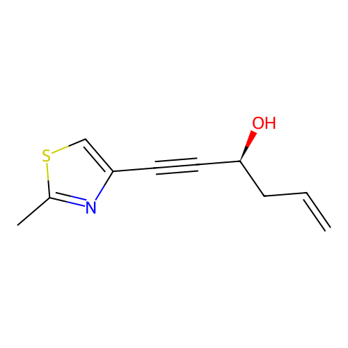 (3S)-1-(2-Methyl-4-thiazolyl)-5-hexen-1-yn-3-ol structure