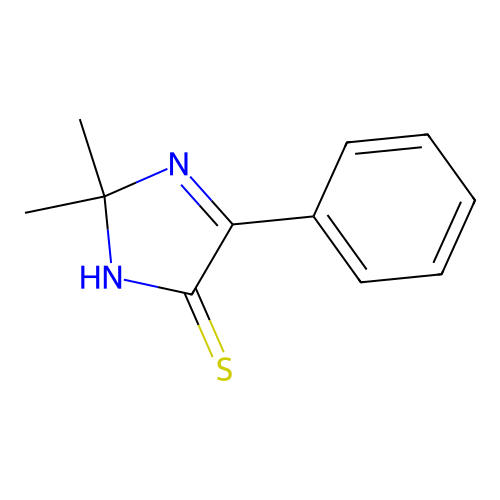 2,2-dimethyl-4-phenyl-2,5-dihydro-1H-imidazole-5-thione structure
