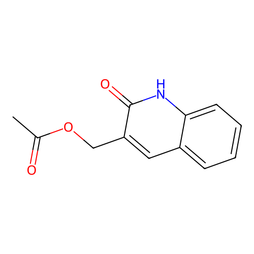(2-Hydroxyquinolin-3-yl)methyl acetate structure