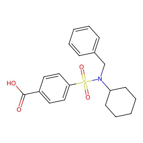 4-[Benzyl(cyclohexyl)sulfamoyl]benzoic acid structure