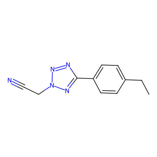 2-[5-(4-Ethylphenyl)tetrazol-2-yl]acetonitrile structure