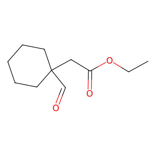 Ethyl (1-formyl-cyclohexyl)acetate structure