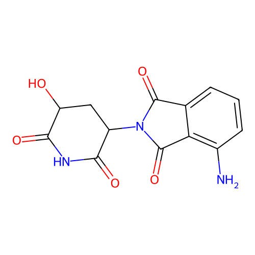 1H-Isoindole-1,3(2H)-dione, 4-amino-2-(5-hydroxy-2,6-dioxo-3-piperidinyl)- structure