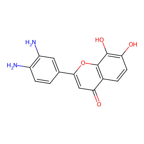 2-(3,4-diaminophenyl)-7,8-dihydroxy-4H-chromen-4-one structure