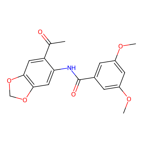 N-(6-acetyl-1,3-benzodioxol-5-yl)-3,5-dimethoxybenzamide structure