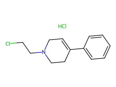 1-(2-Chloroethyl)-4-phenyl-1,2,3,6-tetrahydropyridin-1-ium chloride structure