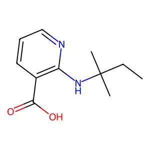 2-[(1,1-Dimethylpropyl)amino]-3-pyridinecarboxylic acid structure