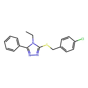 3-(4-Chloro-benzylsulfanyl)-4-ethyl-5-phenyl-4H-[1,2,4]triazole structure