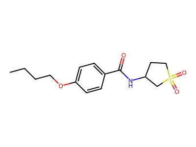 4-butoxy-N-(1,1-dioxidotetrahydrothiophen-3-yl)benzamide structure