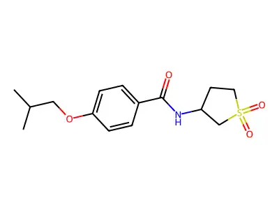 N-(1,1-dioxidotetrahydrothiophen-3-yl)-4-(2-methylpropoxy)benzamide structure