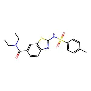 N,N-Diethyl-2-[[(4-methylphenyl)sulfonyl]amino]-6-benzothiazolecarboxamide structure