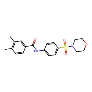 3,4-Dimethyl-N-[4-(morpholine-4-sulfonyl)-phenyl]-benzamide structure
