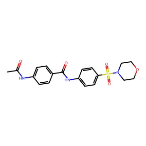 4-acetamido-N-(4-morpholin-4-ylsulfonylphenyl)benzamide structure