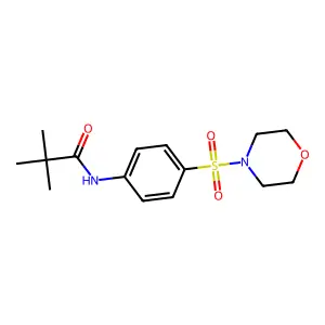 2,2-dimethyl-N-[4-(morpholin-4-ylsulfonyl)phenyl]propanamide structure