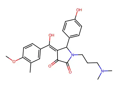 1-[3-(dimethylamino)propyl]-3-hydroxy-5-(4-hydroxyphenyl)-4-(4-methoxy-3-methylbenzoyl)-2,5-dihydro-1H-pyrrol-2-one structure