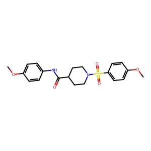 N-(4-methoxyphenyl)-1-(4-methoxyphenyl)sulfonylpiperidine-4-carboxamide structure