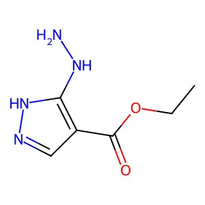 3-hydrazino-1H-pyrazole-4-carboxylic acid ethyl ester structure