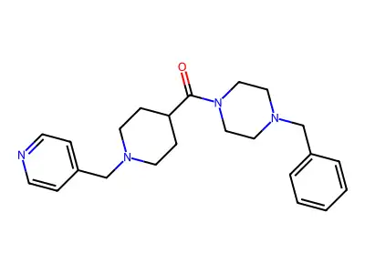 (4-Benzylpiperazin-1-yl)(1-(pyridin-4-ylmethyl)piperidin-4-yl)methanone structure