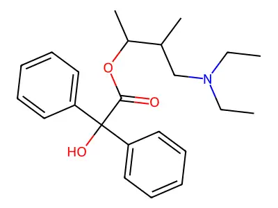 4-(Diethylamino)-3-methylbutan-2-yl hydroxy(diphenyl)acetate structure