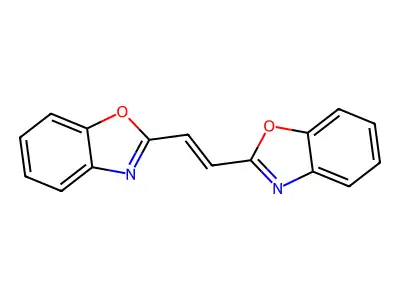 Benzoxazole, 2,2'-(1,2-ethenediyl)bis- structure