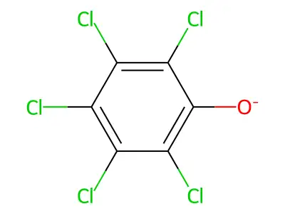 Pentachlorophenolate structure