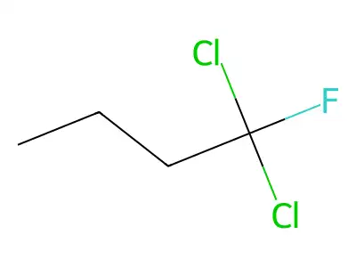 1,1-Dichloro-1-fluorobutane structure