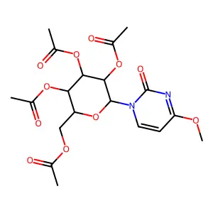 [3,4,5-Triacetyloxy-6-(4-methoxy-2-oxopyrimidin-1-yl)oxan-2-yl]methyl acetate structure