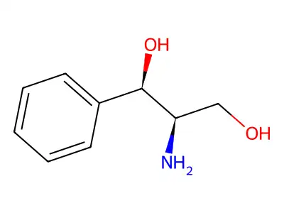(1,3-Dihydroxy-1-phenylpropan-2-yl)azanium structure