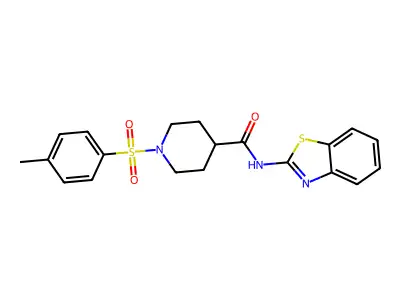 N-(benzo[d]thiazol-2-yl)-1-tosylpiperidine-4-carboxamide structure