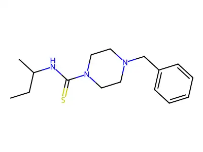 4-benzyl-N-butan-2-ylpiperazine-1-carbothioamide structure